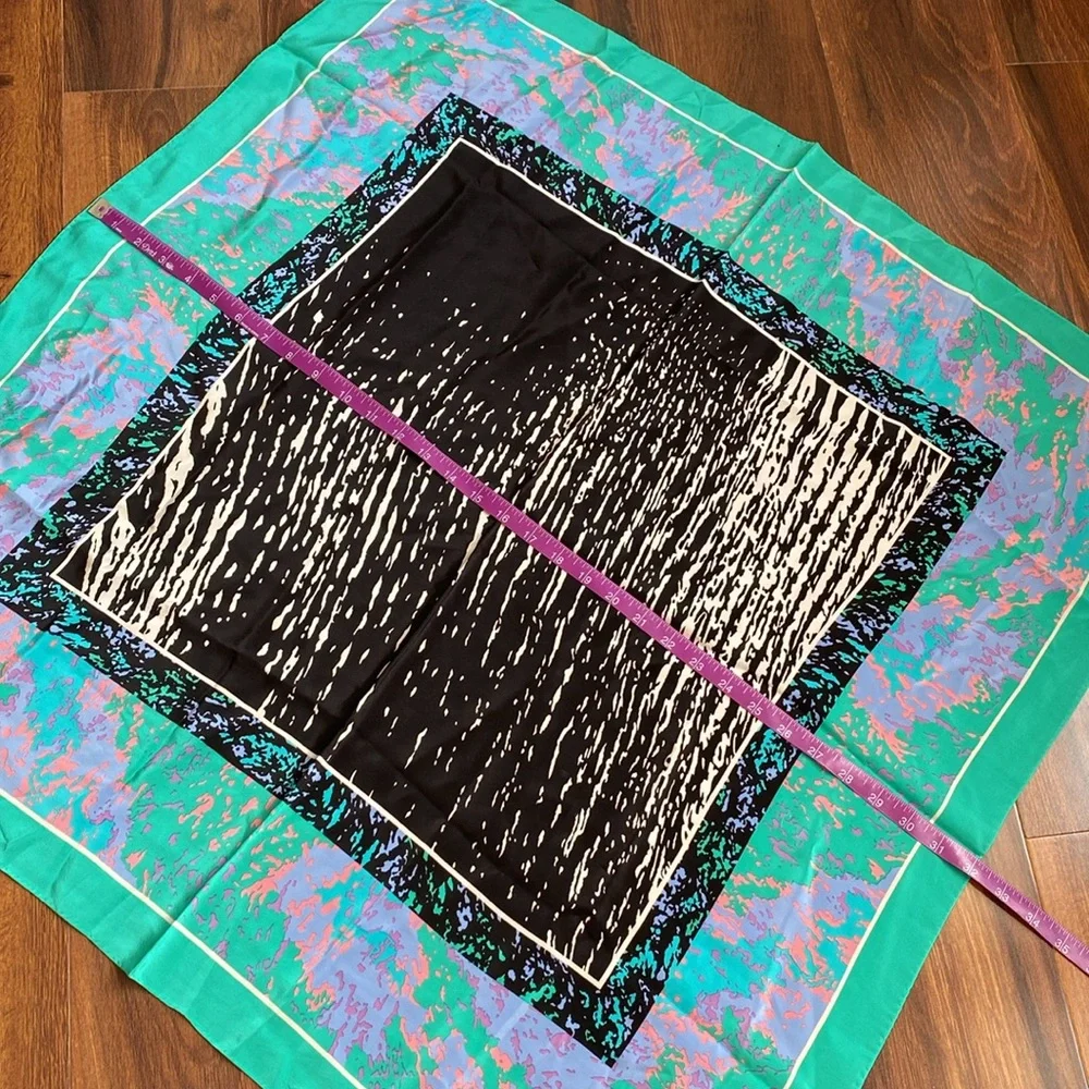 Honey Silk Scarf 80s Abstract